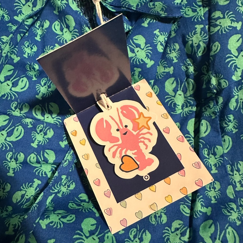 NWT Roller Rabbit x Target Lobsters Blue Drop Waist Mini Dress - Women’s M - Picture 4 of 7